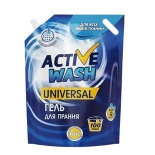Гель для стирки ACTIVE WASH UNIVERSAL, 4 кг, дой-пак